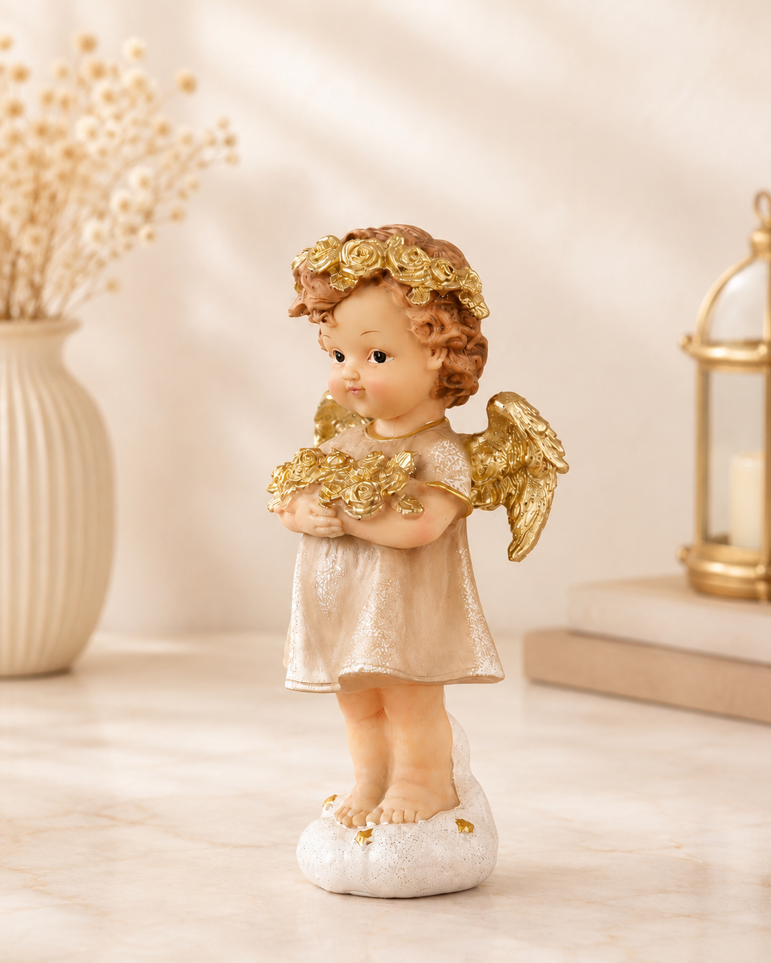 TT-45 Golden Rose Angel Figurine