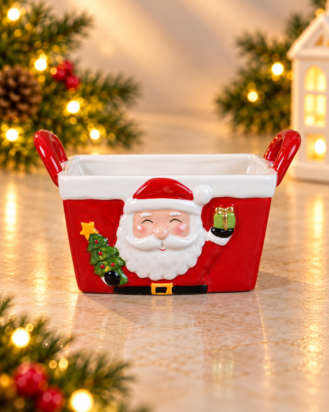 THD774 Santa Claus Christmas Storage Basket
