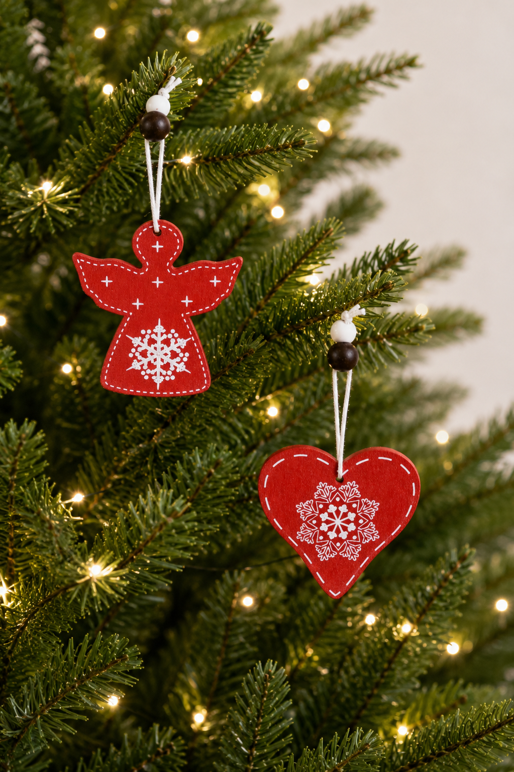 THD738 Red Christmas Tree Ornament Set