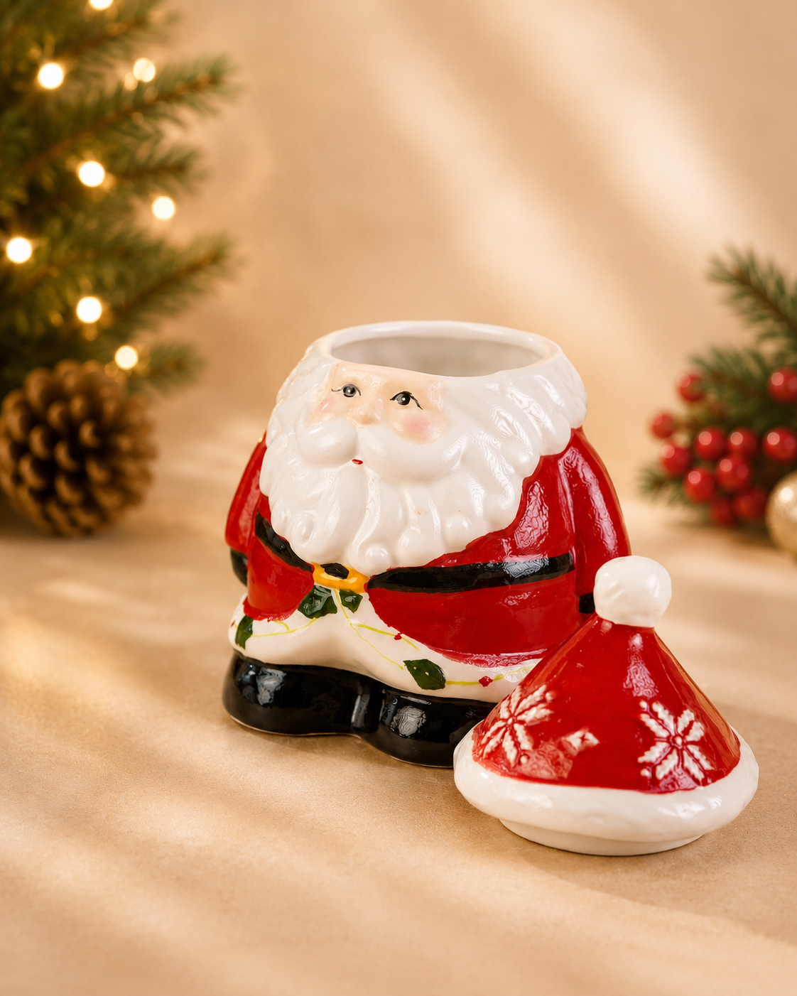 THD1045 Santa Claus Ceramic Canister