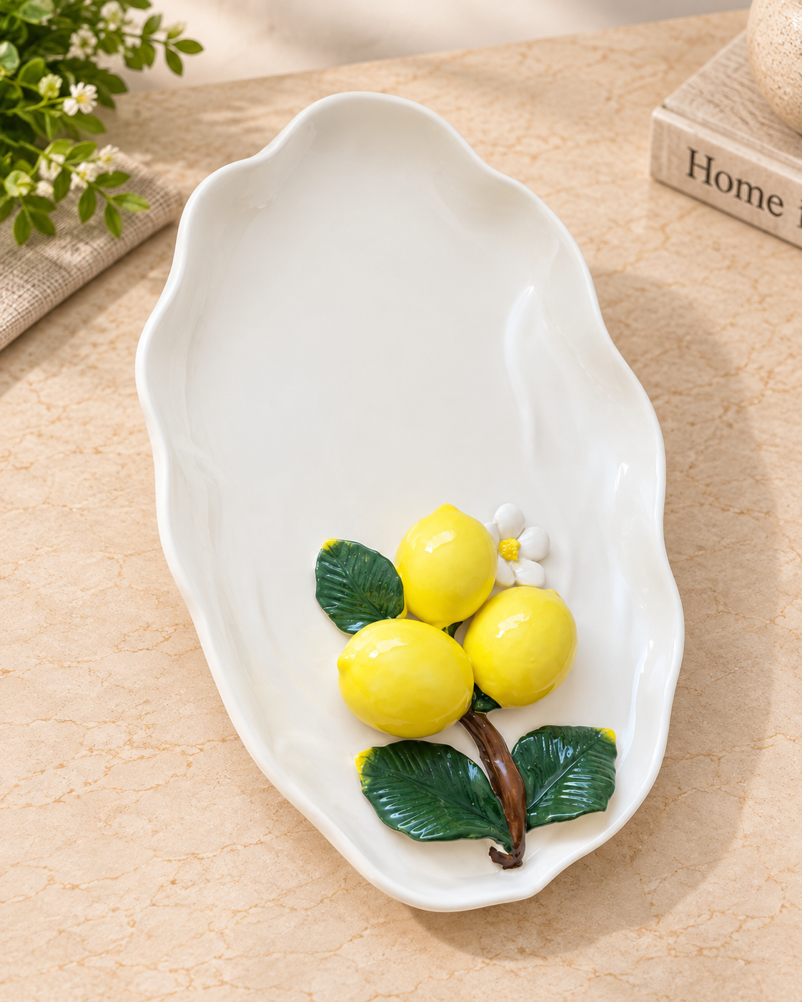 TT-157 Lemon Scalloped Serving PlatterS
