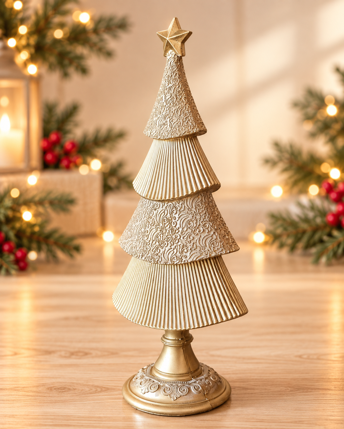THD711 Elegant Gold Christmas Tree