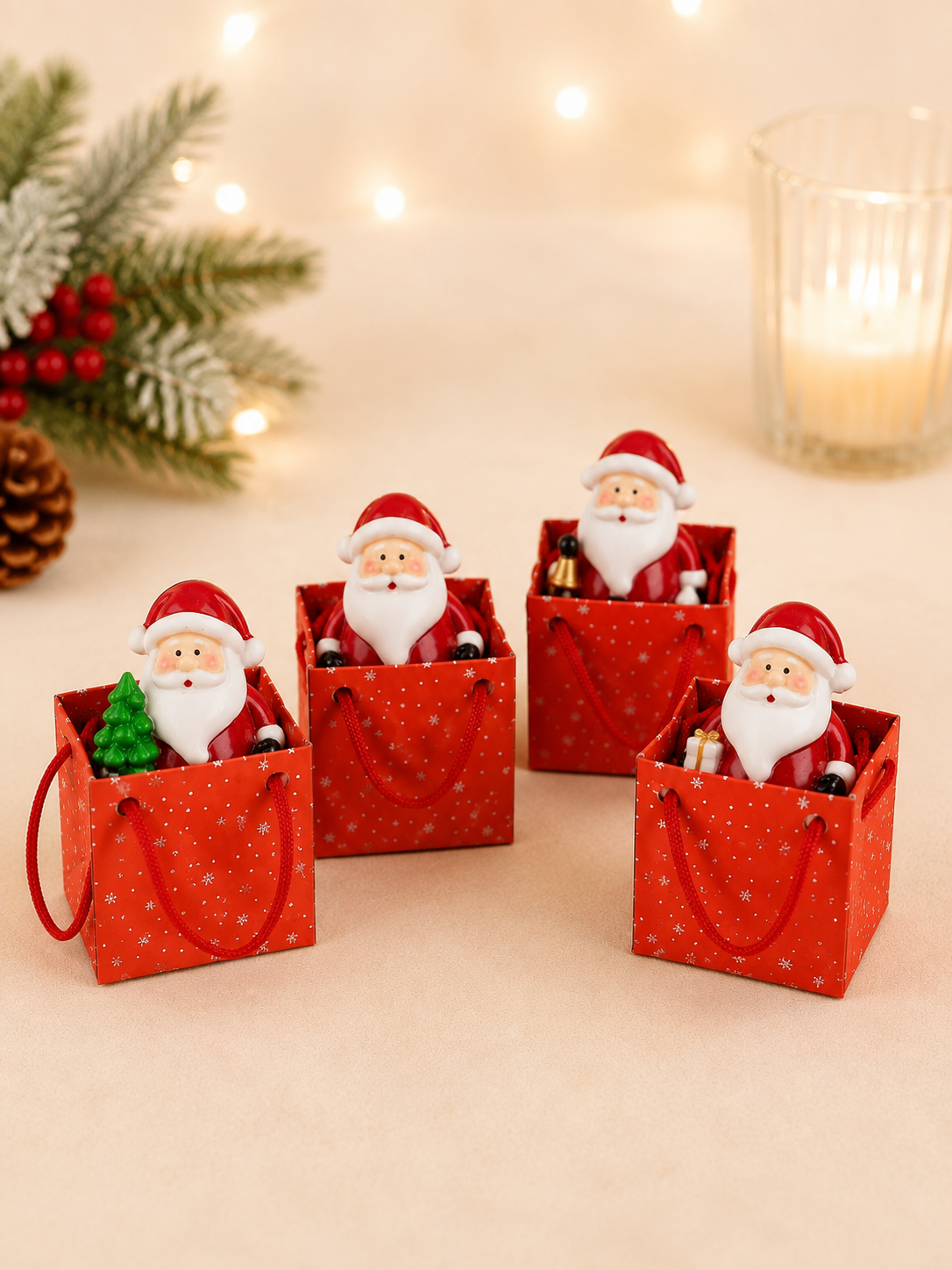 THD866 Miniature Santa Christmas Figurines