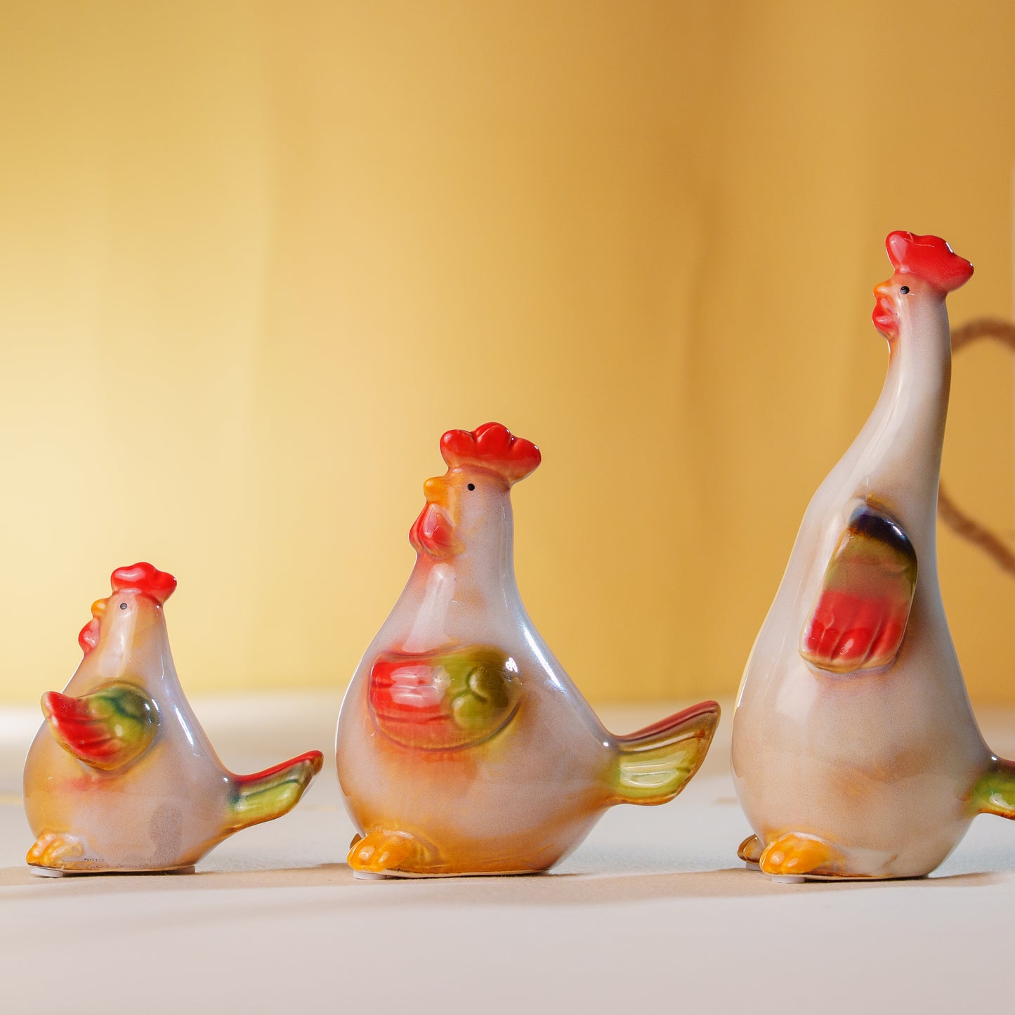 THD408 COCK ROOSTER AND HEN SET