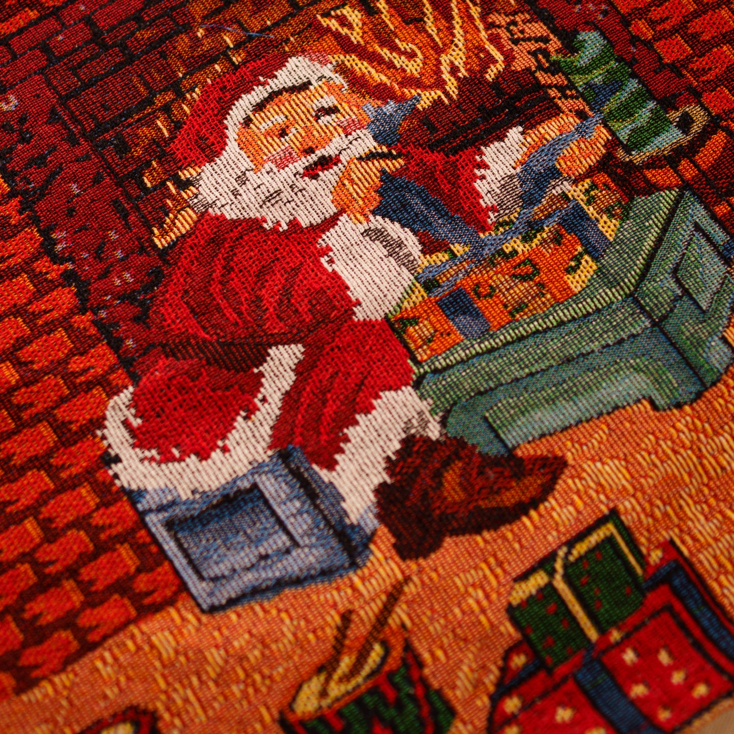 SANTA BY THE FIREPLACE RUNNER