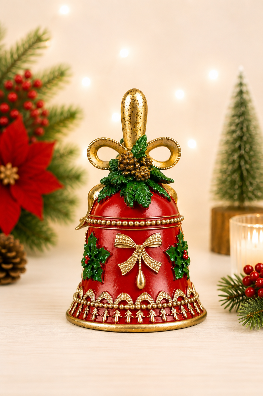 THD917 Hollie Christmas Bell Tabletop Décor
