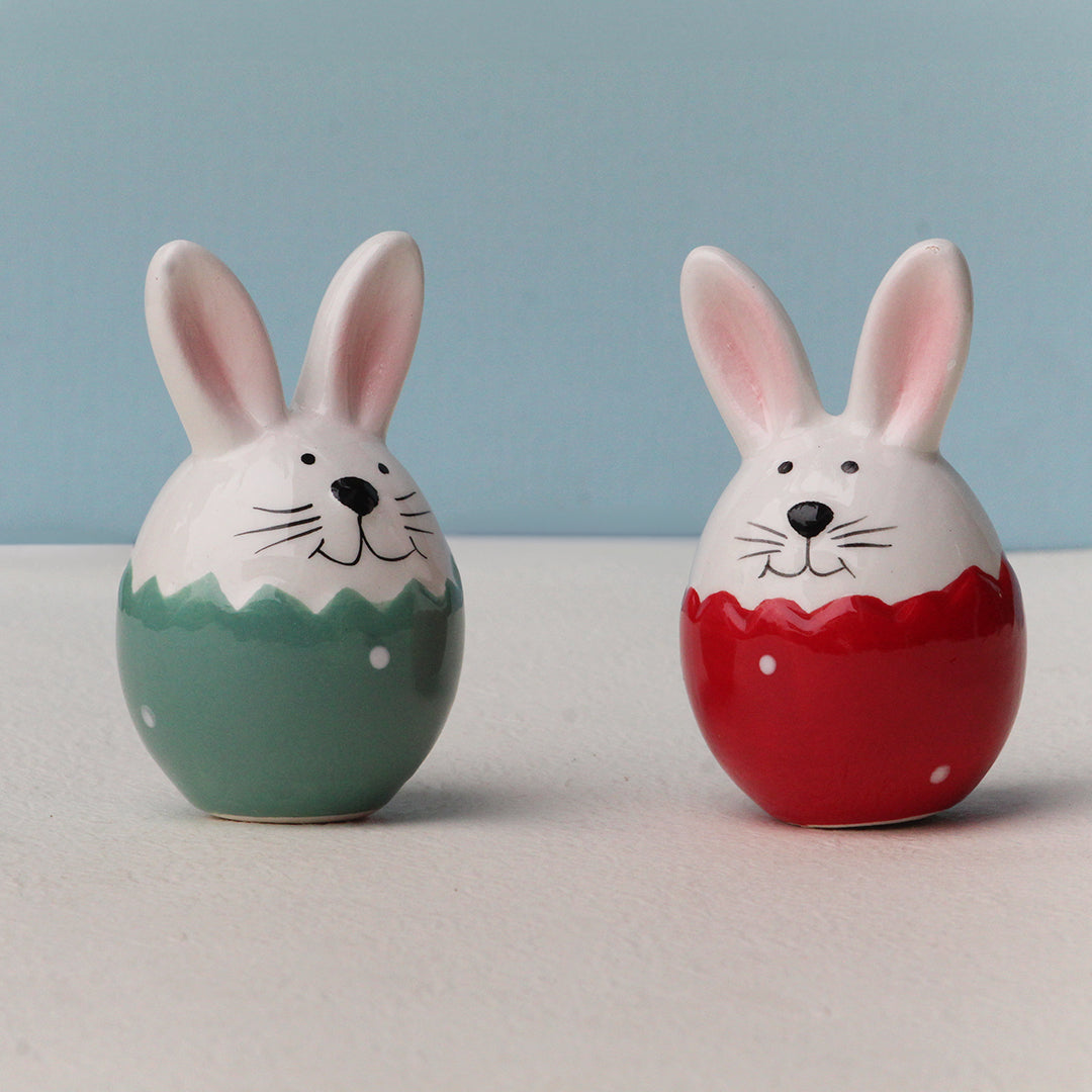 EASTER BUNNY CERAMIC SALT & PEPPER SHAKERS – SET OF 2
