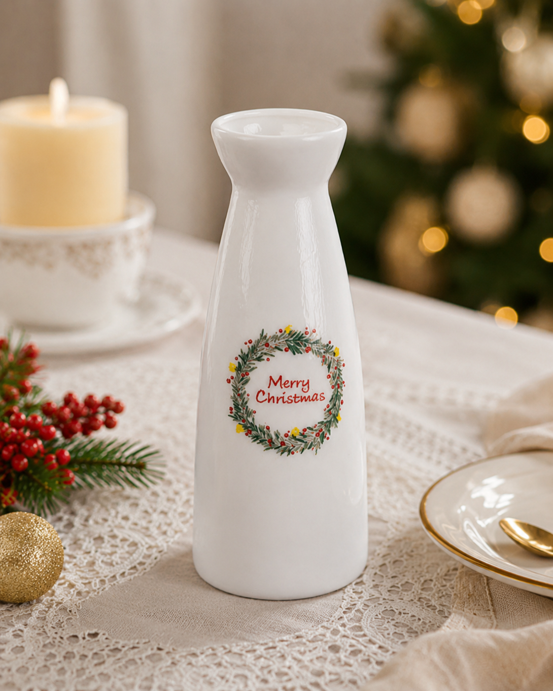 THD1004 Merry Christmas Ceramic Vase