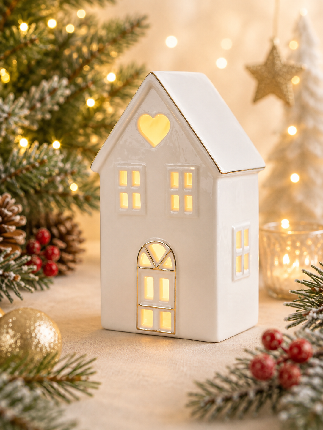 THD1020 Ceramic Cottage with Light