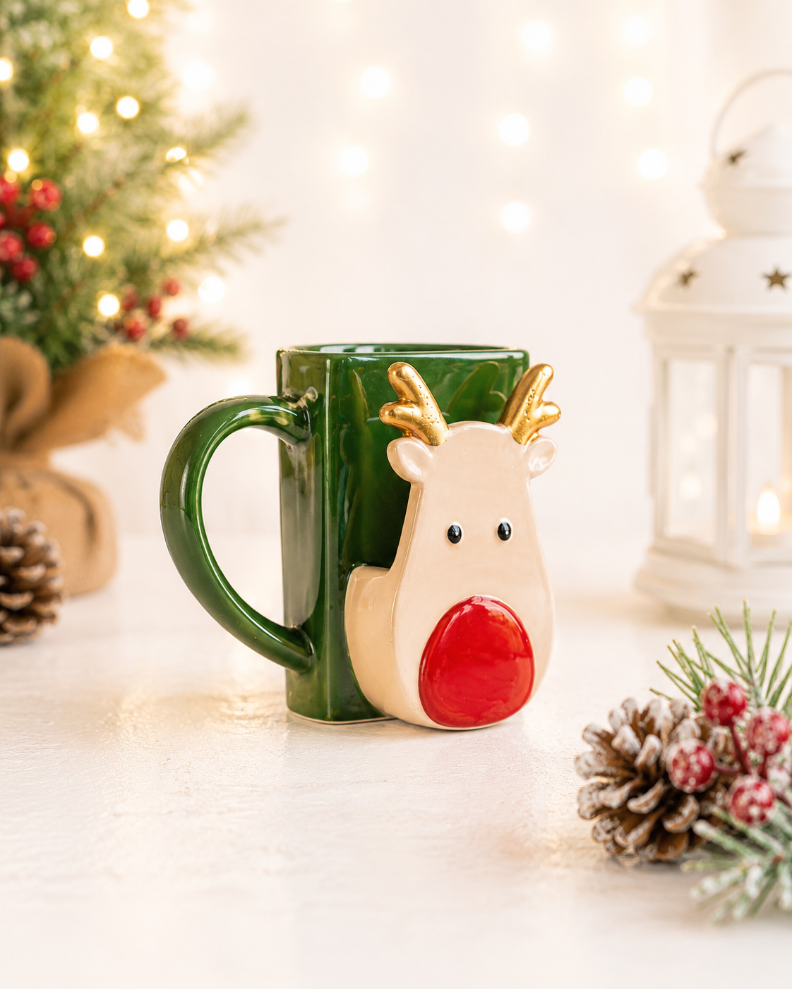 THD1036 Reindeer Christmas Mug