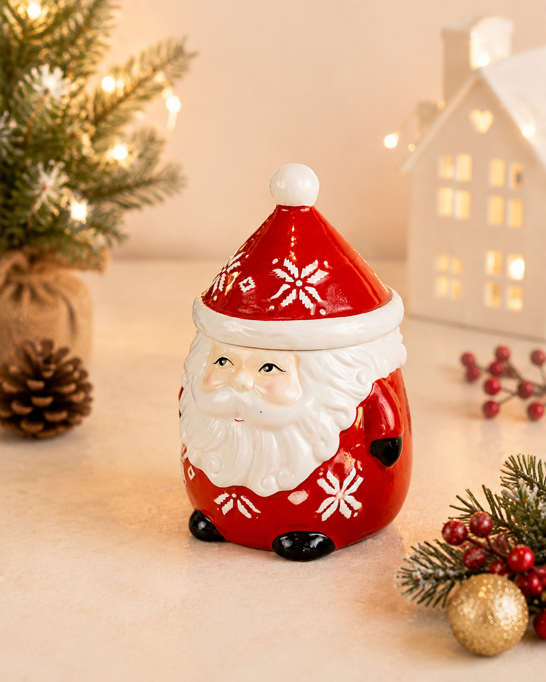 THD1046 Santa Claus Ceramic Canister