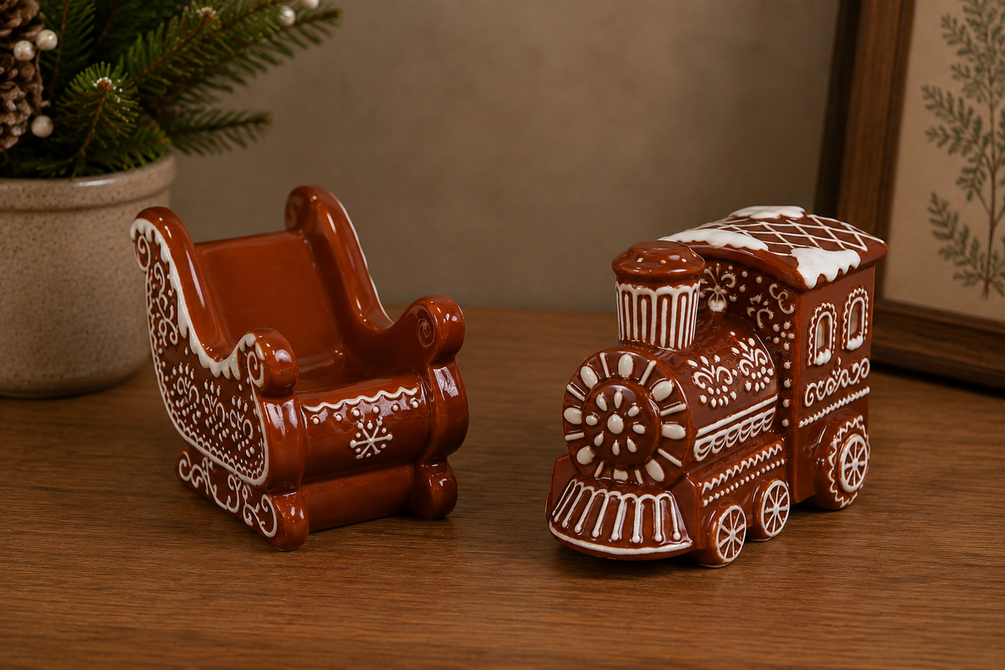 THD520 Gingerbread Christmas Train & Sleigh