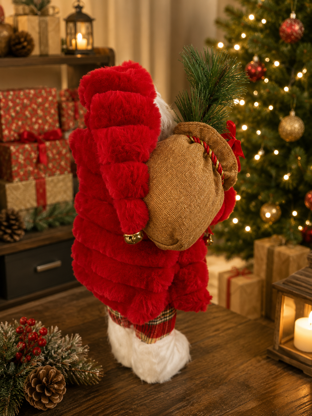 THD658 Premium Christmas Santa Claus Figurine – 1.5 Ft