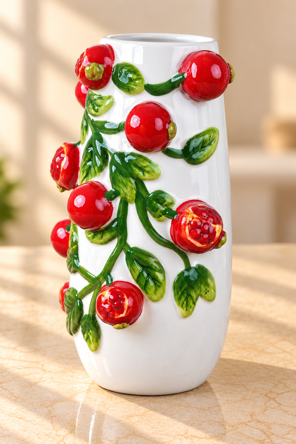 TT-178 Pomegranate Ceramic Vase / Planter