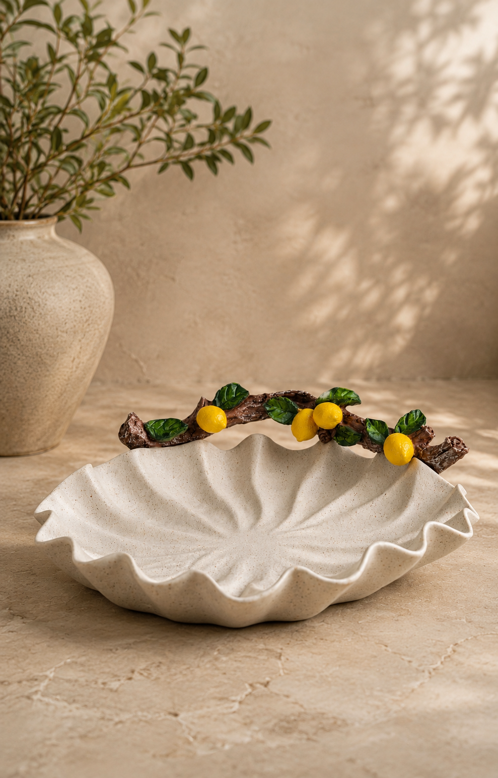 TT105 Lemon Branch Decorative Serving Platter & Multipurpose Holder