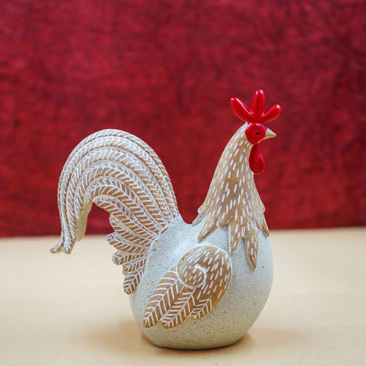 THD076 Resin Rooster Decorative Figurine