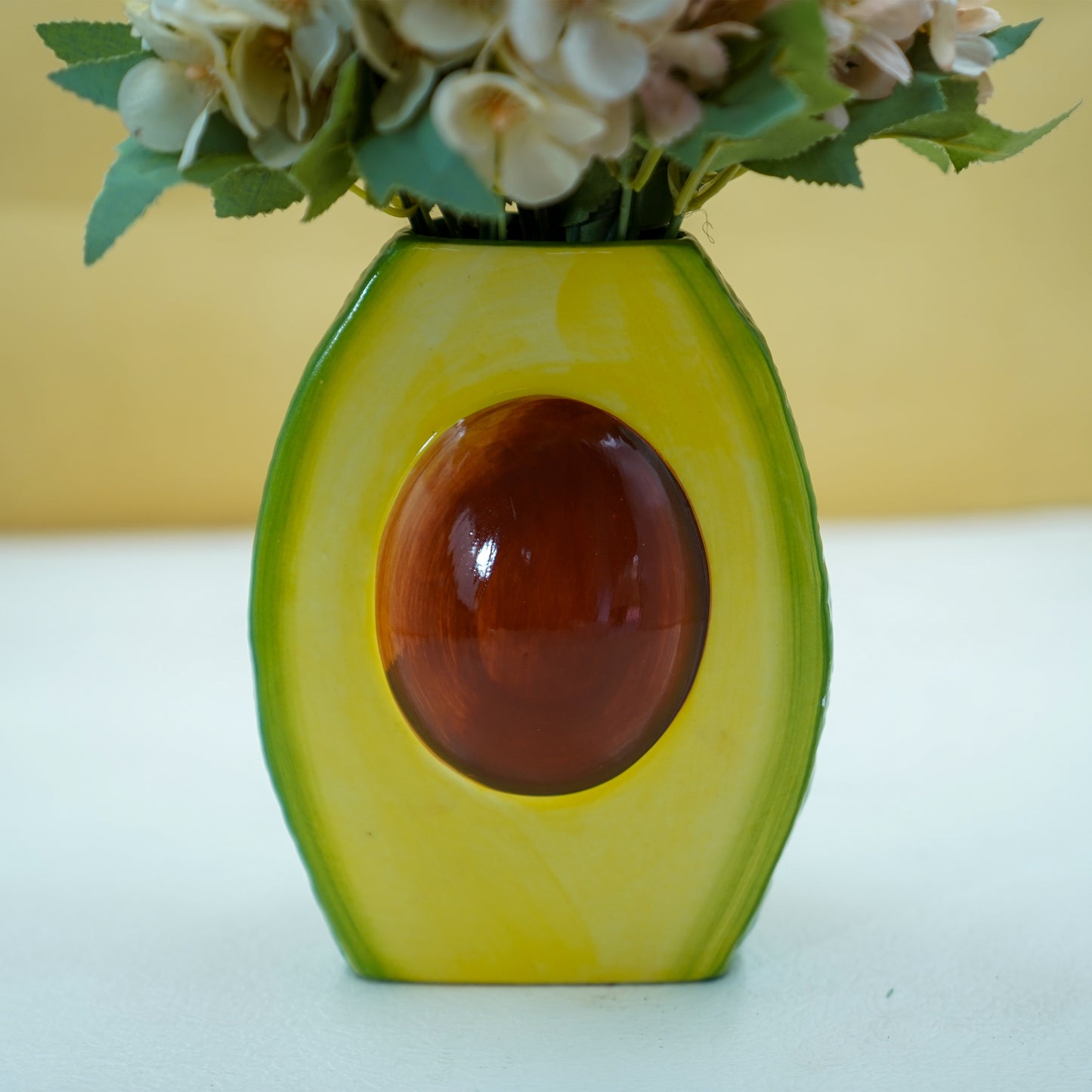 Avocado Ceramic Vase – Decorative Flower Vase