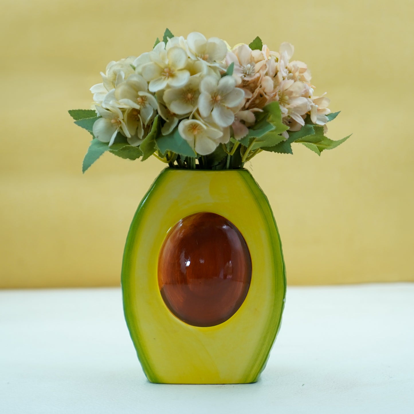 Avocado Ceramic Vase – Decorative Flower Vase