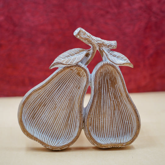 Rustic Dual Pear Decorative Tray / Organizer