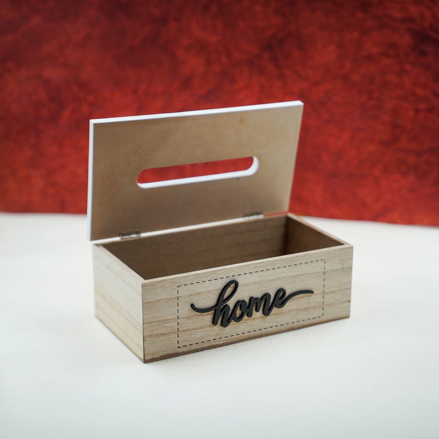 THD094 Wooden Tissue Holder Box – Home Design (Top Opening)