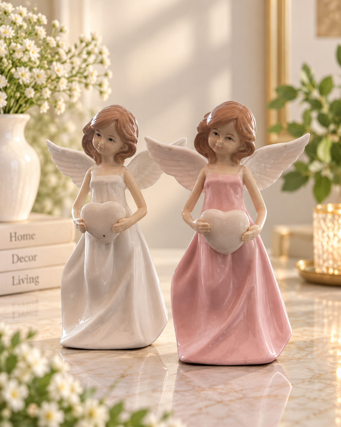 THD100 Angel Heart Figurine Ceramic