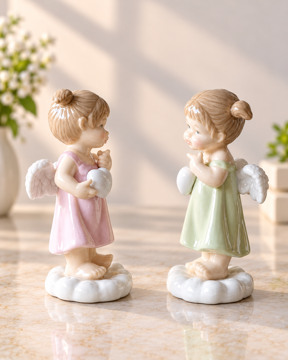 THD100 Cute Angel Figurine with Heart