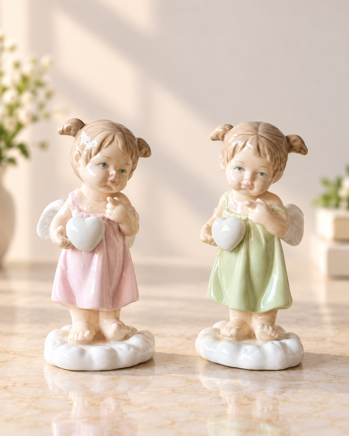 THD100 Cute Angel Figurine with Heart
