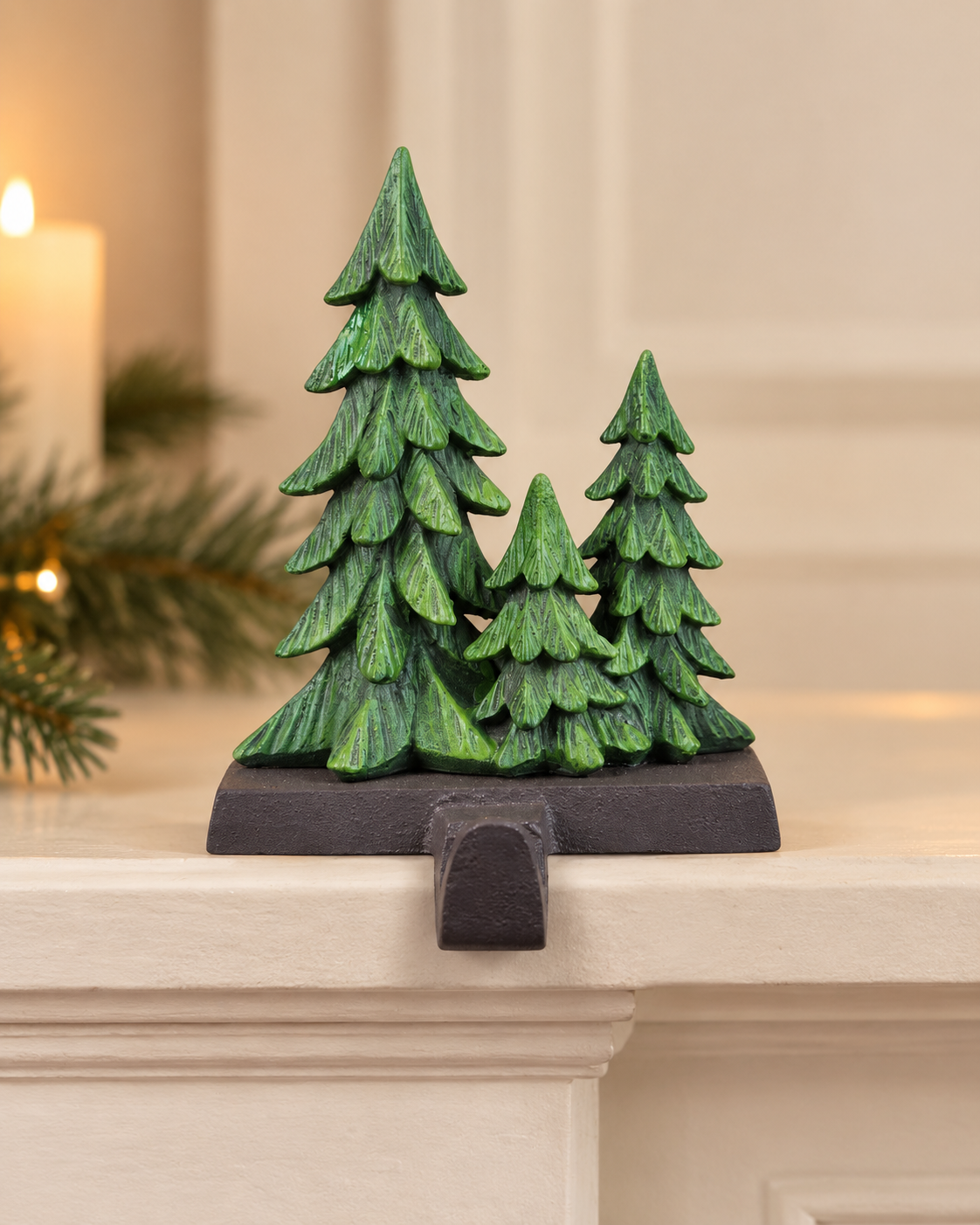 THD944 Cast Iron Christmas Tree Stocking Hanger