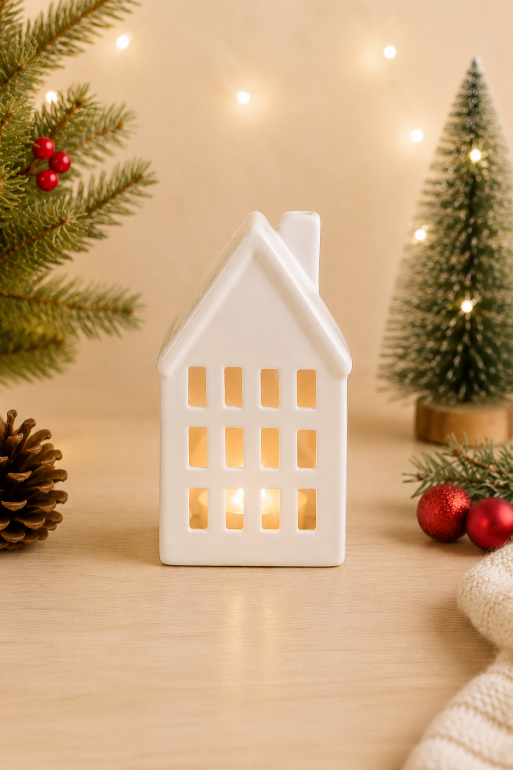 THD1010 Ceramic Cottage T-Light Holder