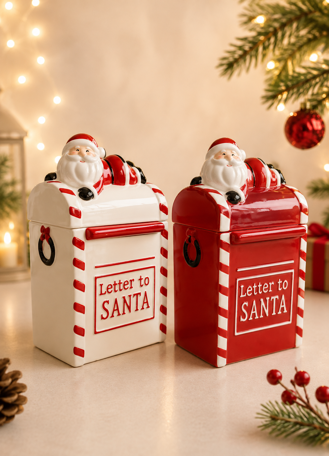 THD883 Santa Christmas Canister – Letter to Santa Design