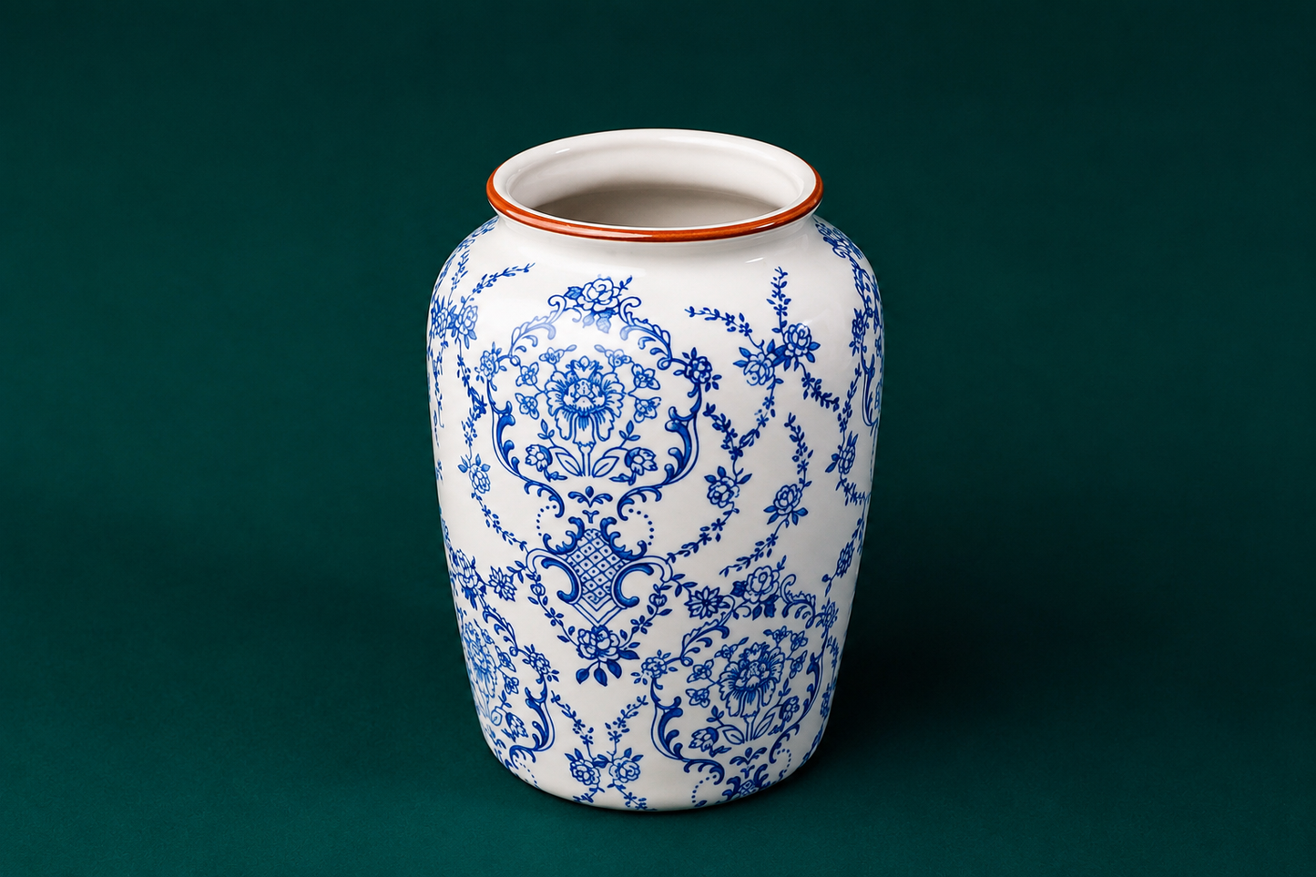 TT-282 Blue & White Ceramic Flower Vase