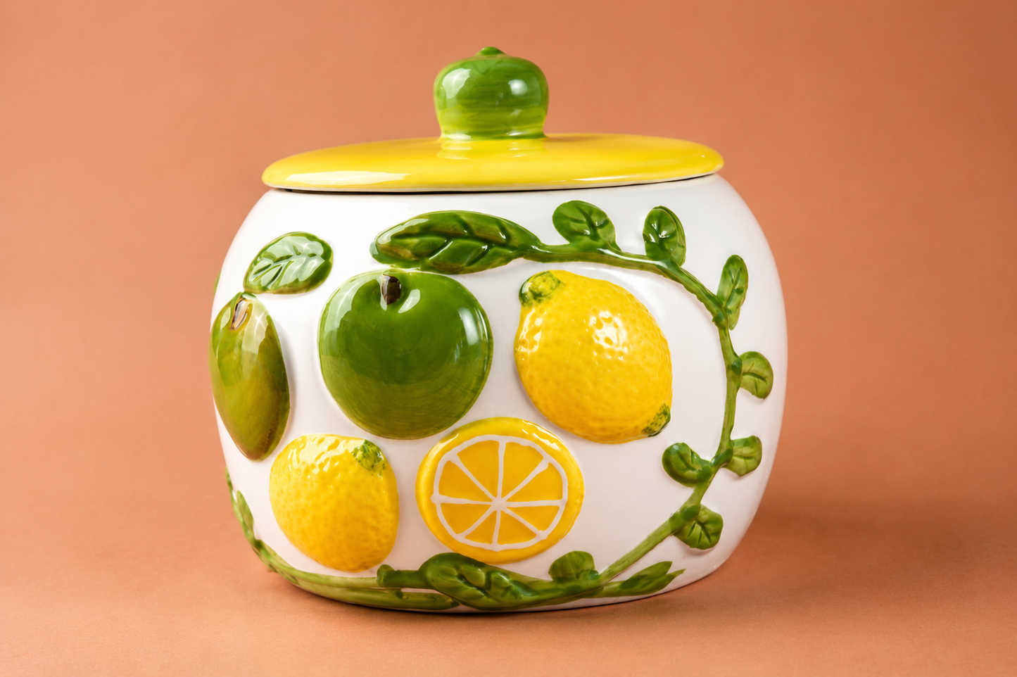 TT-299 Ceramic Lemon Storage Jar with Lid