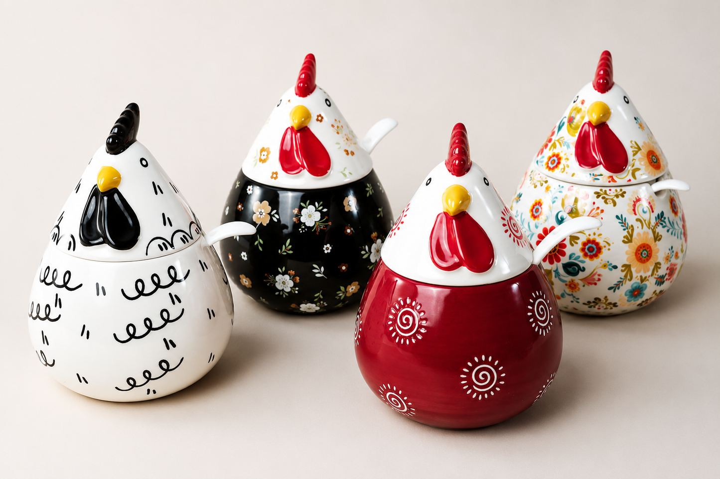 DD-101 Ceramic Storage Jar with Spoon