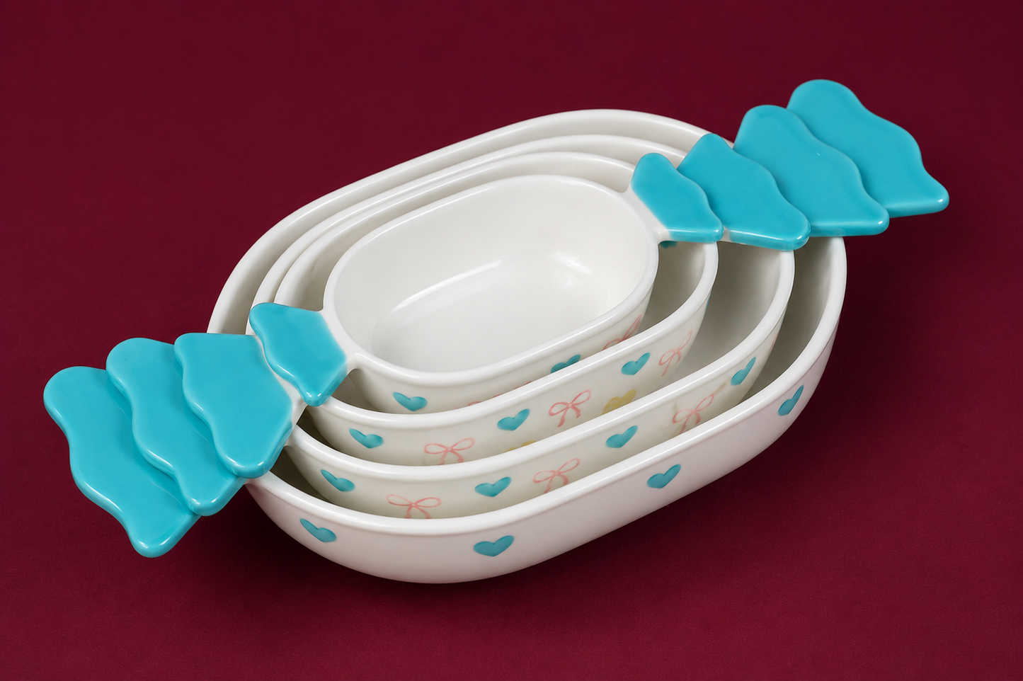 DD-144 Ceramic Baking Dish Set of 4 with Handles