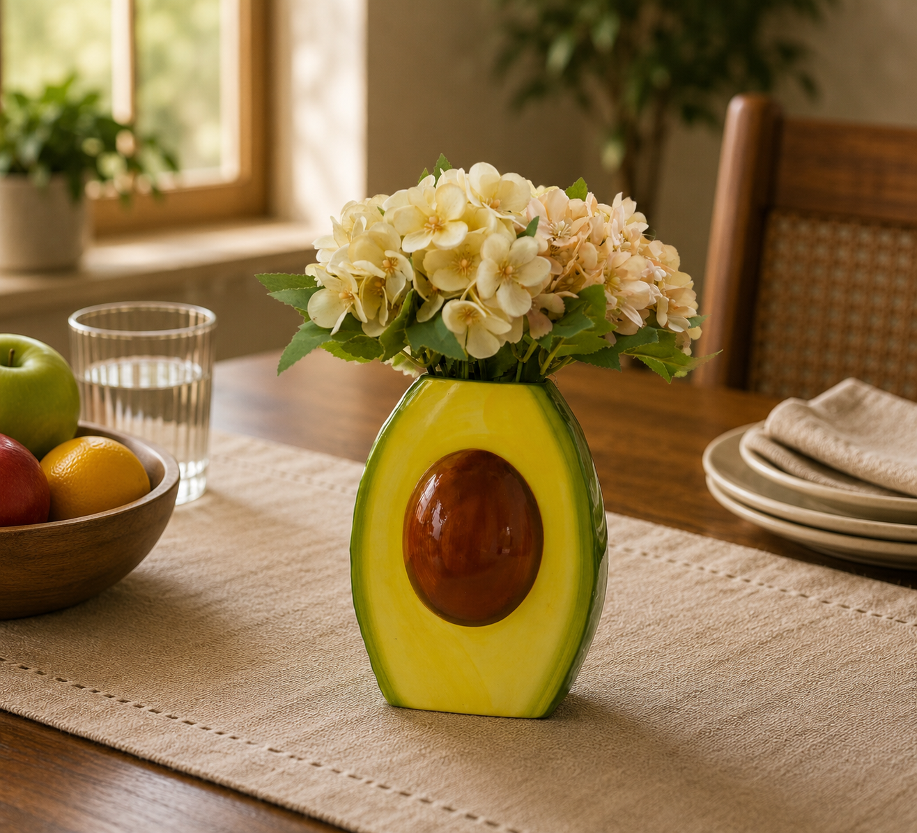 THD010 Avocado Ceramic Vase – Decorative Flower Vase