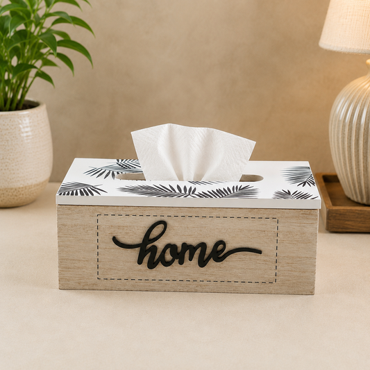 THD094 Wooden Tissue Holder Box – Home Design (Top Opening)