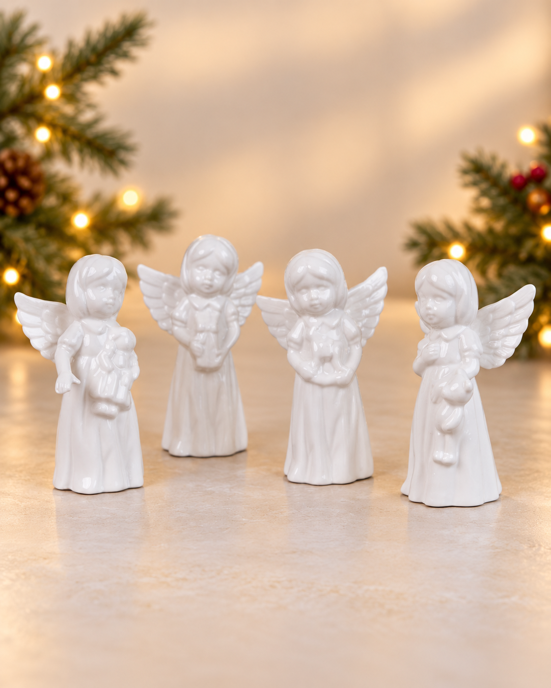 THD798 Glossy White Angel Figurine