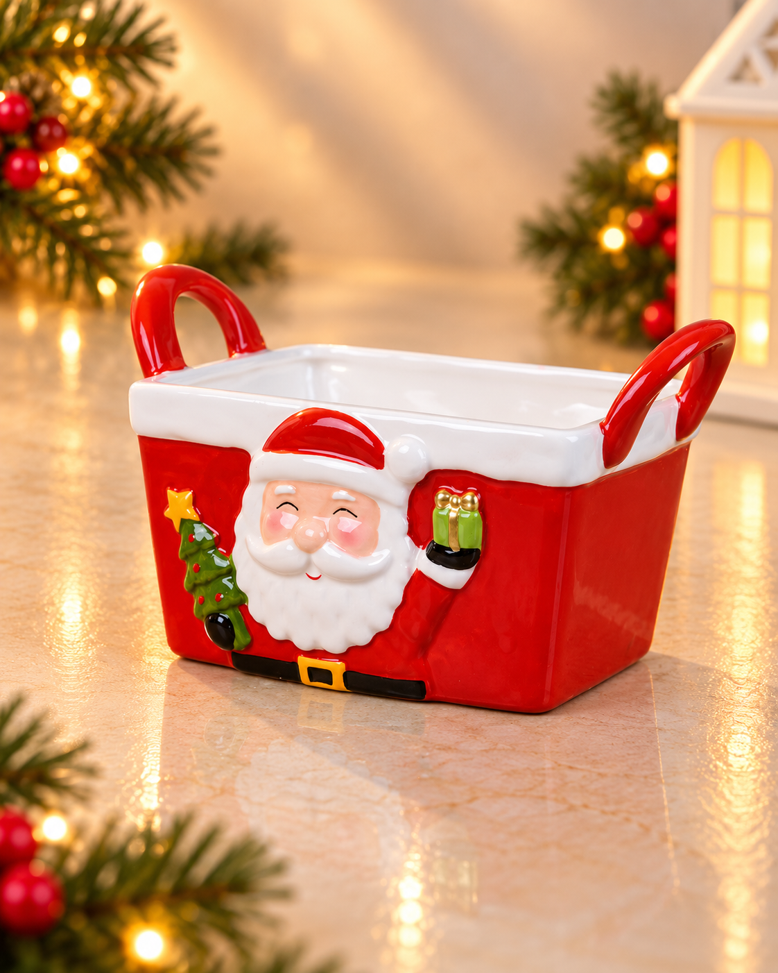 THD774 Santa Claus Christmas Storage Basket