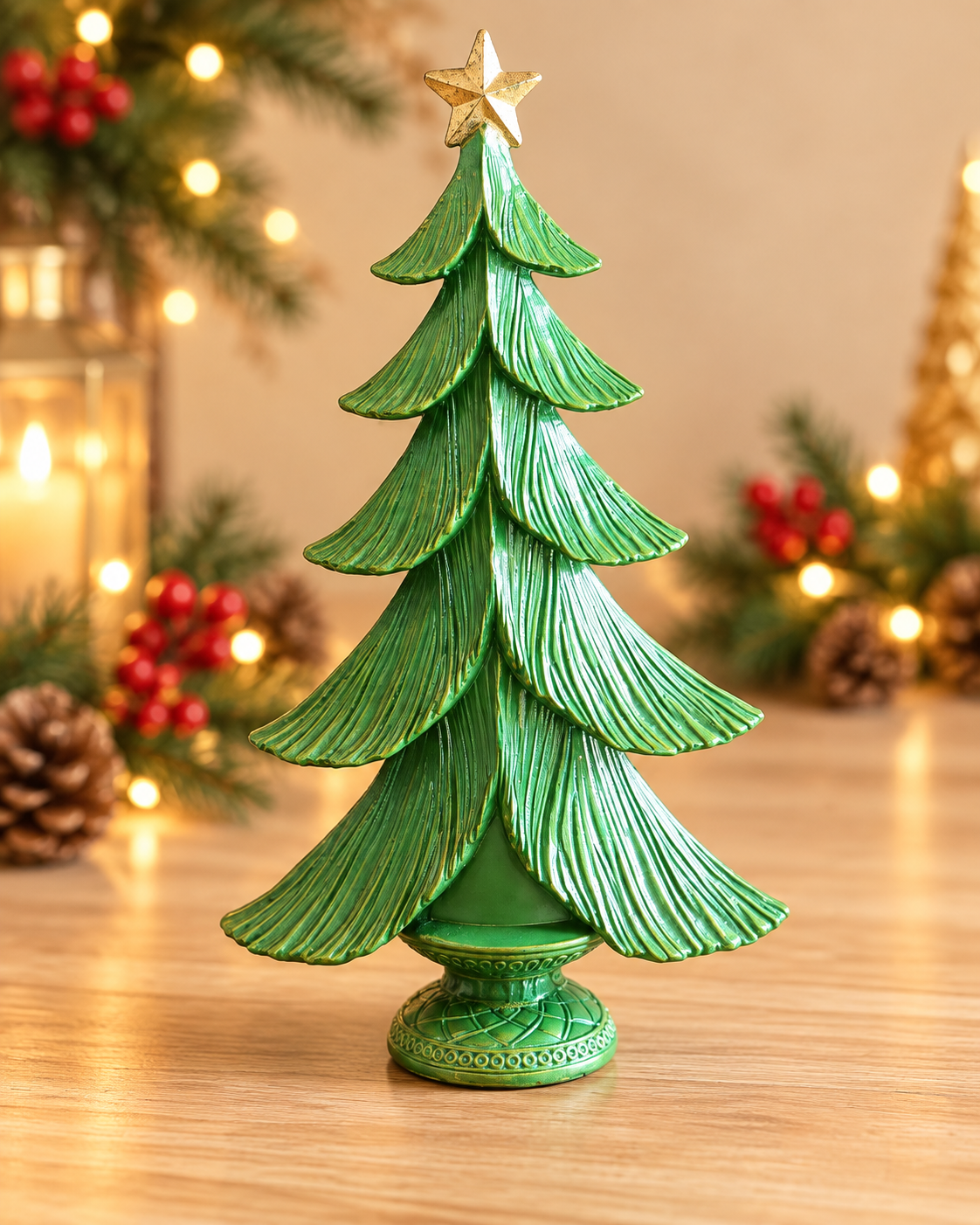 THD699 Green Christmas Tree Figurine
