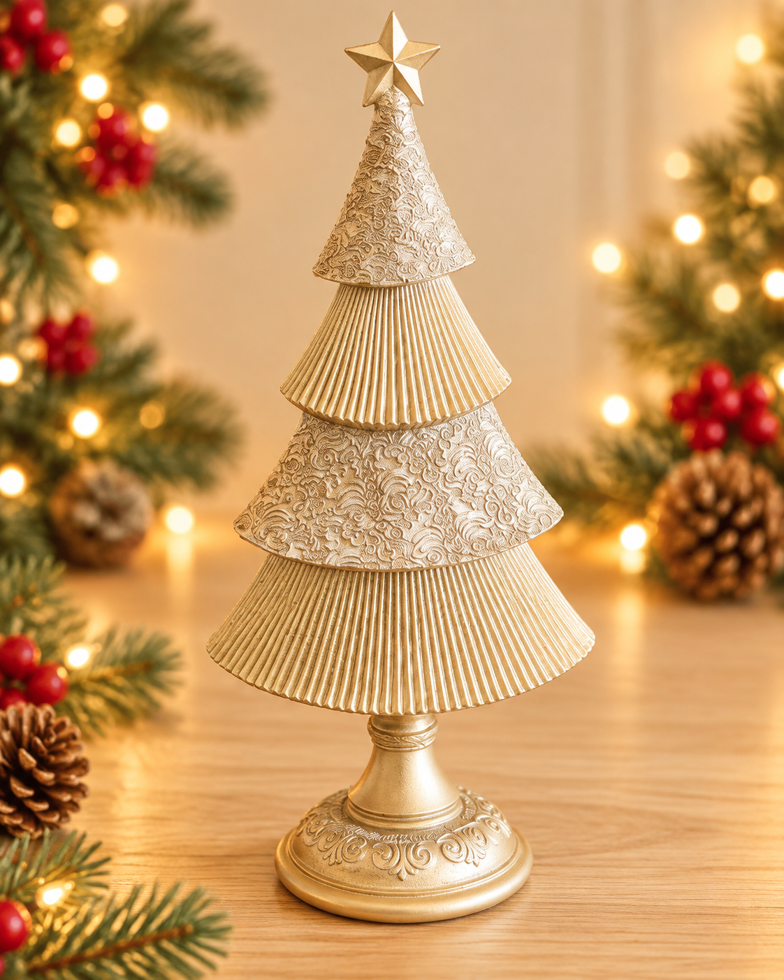 THD711 Elegant Gold Christmas Tree
