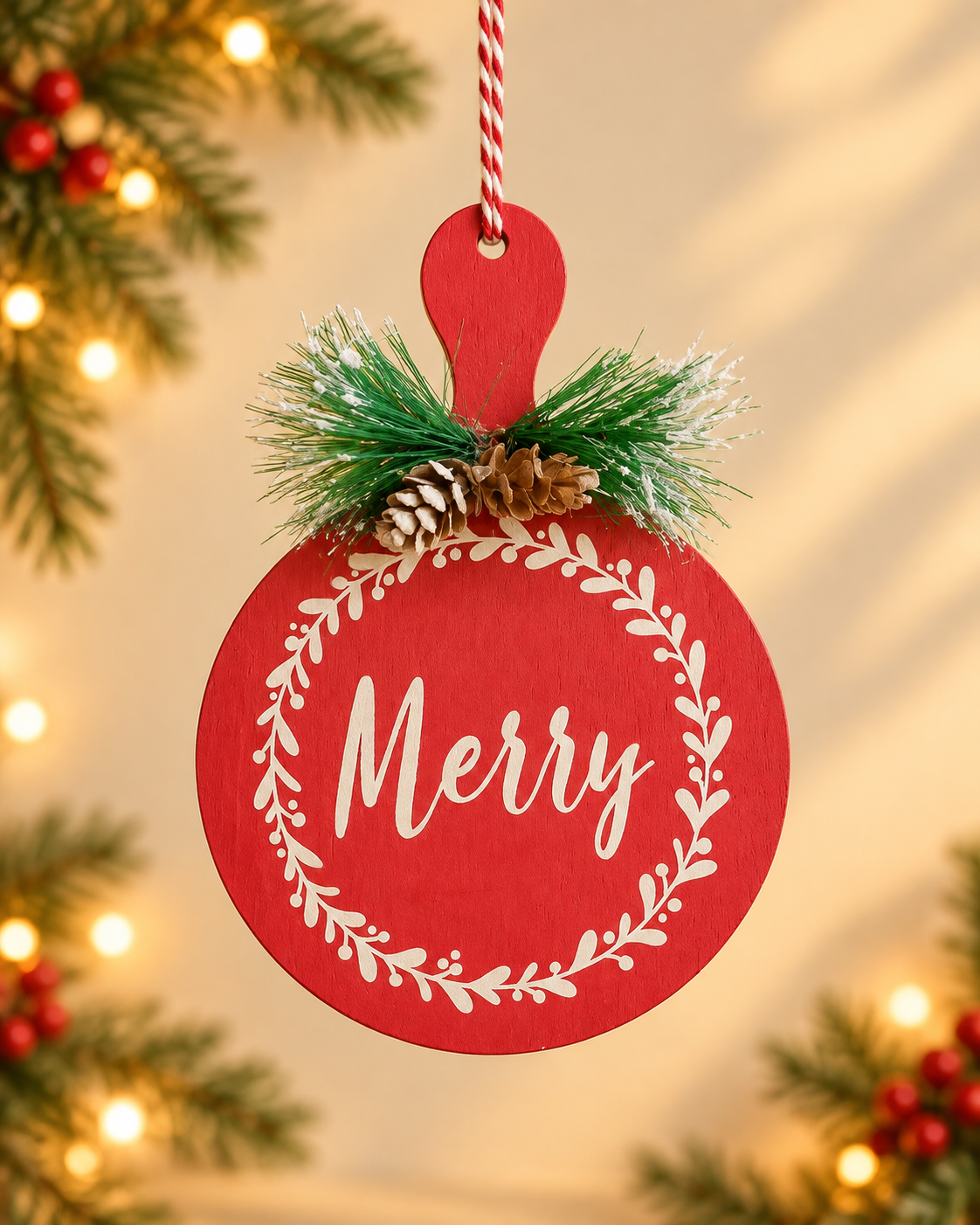 THD922 Wooden Christmas Hanging