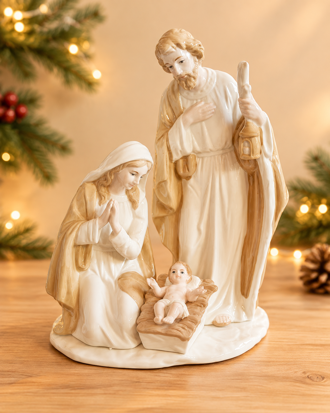 TT152 Porcelain Holy Family Nativity Figurine