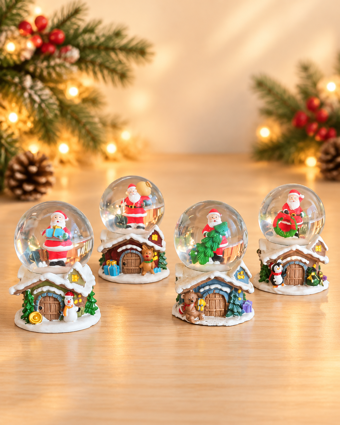 THD1203 Santa Snow Globe – 4 Assorted Variants