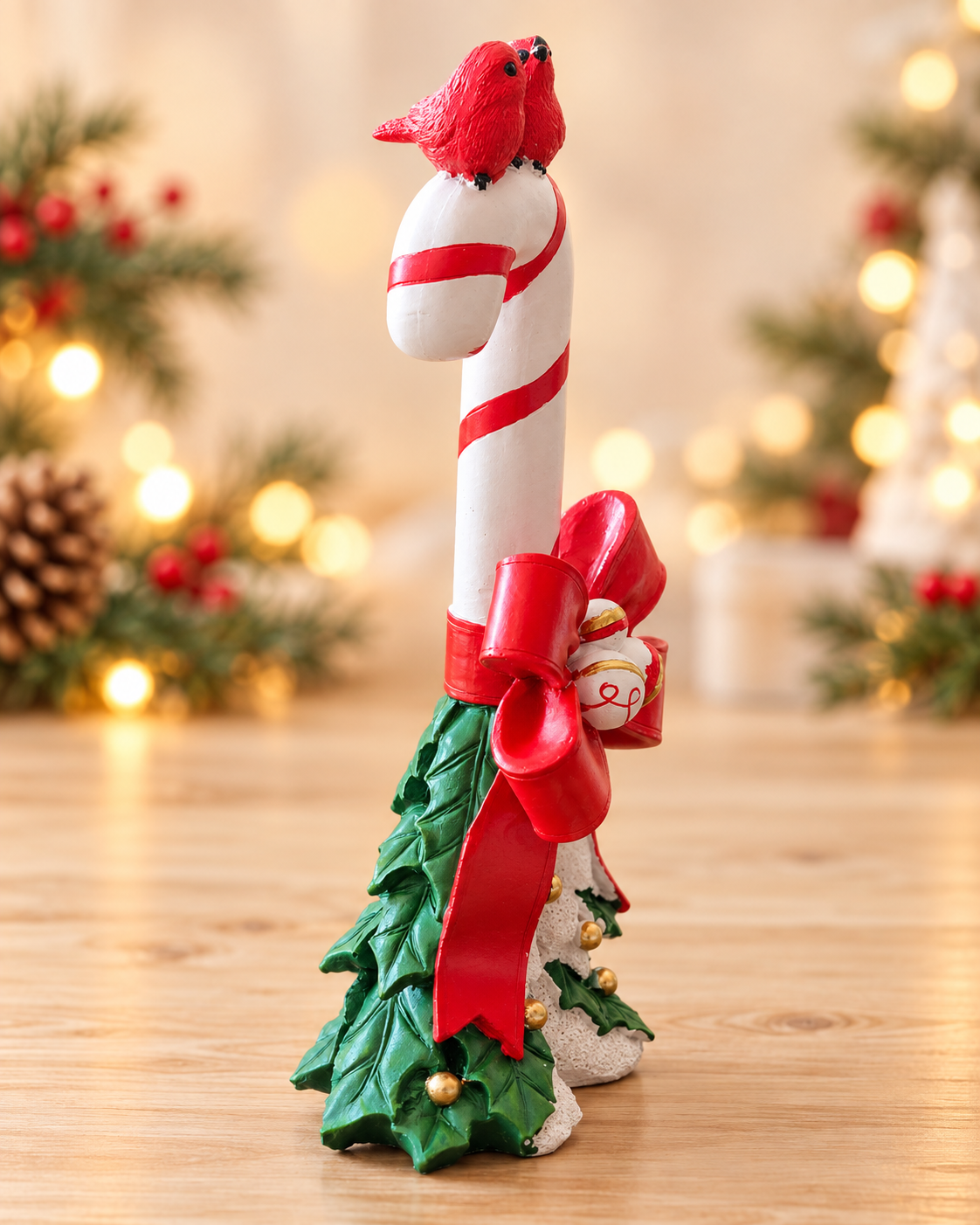 THD929 Candy Cane with Red Birds Christmas