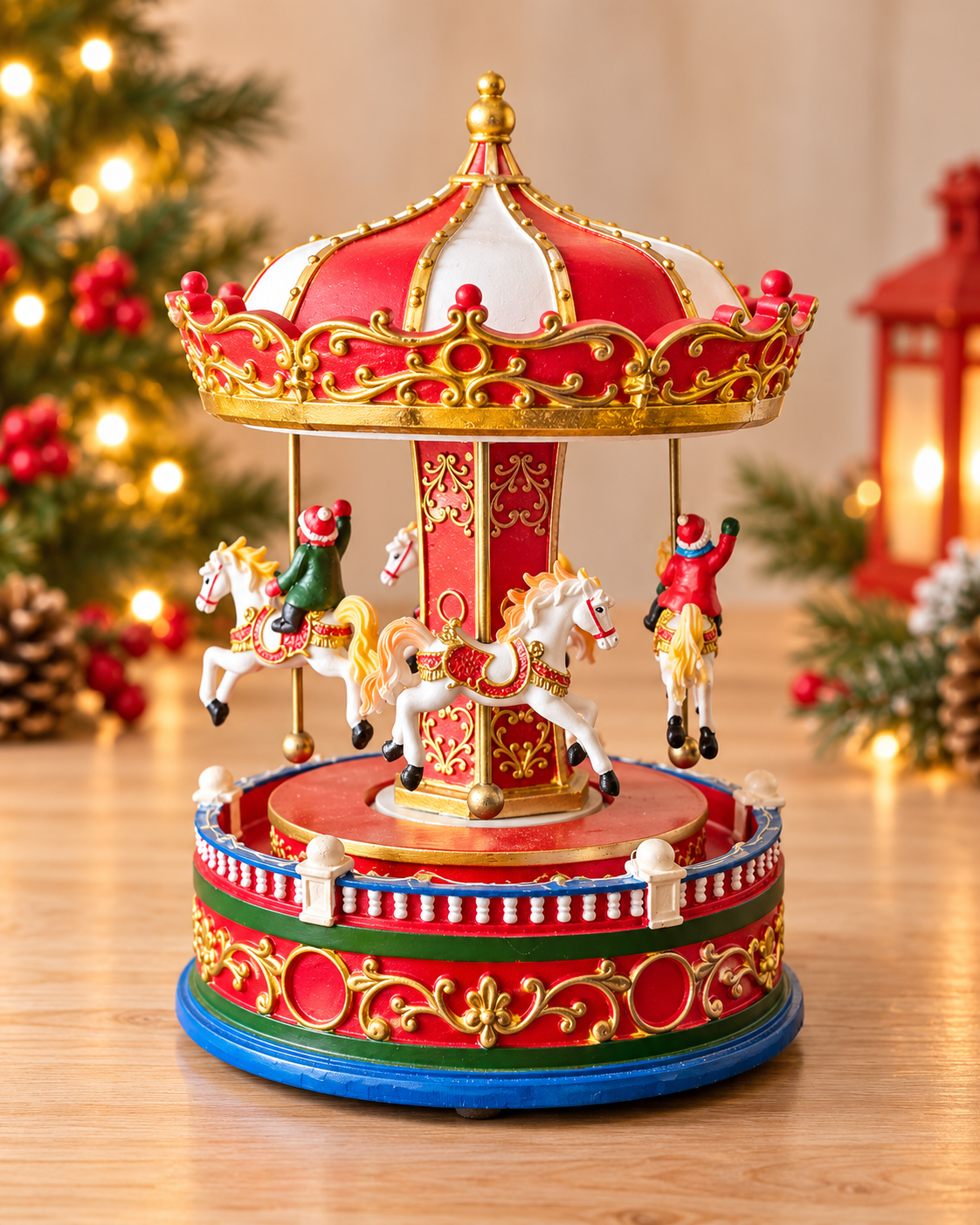 THD961 Musical Rotating Christmas Carousel