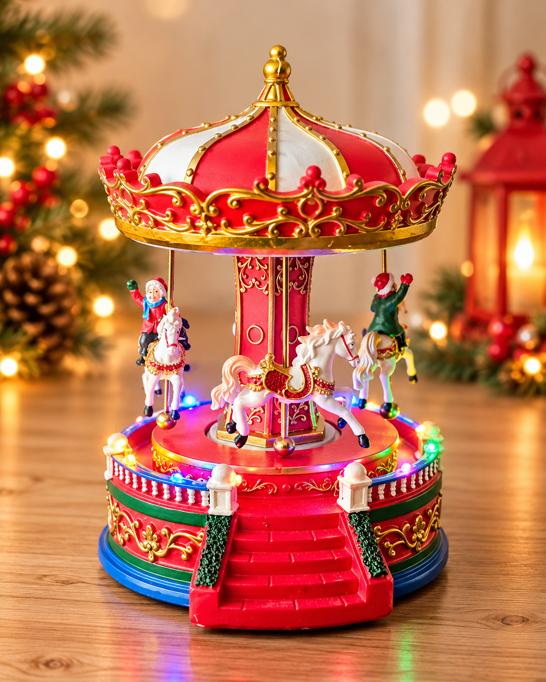 THD961 Musical Rotating Christmas Carousel