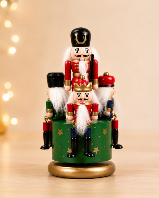 THD649 Premium Wooden Musical Nutcracker Carousel