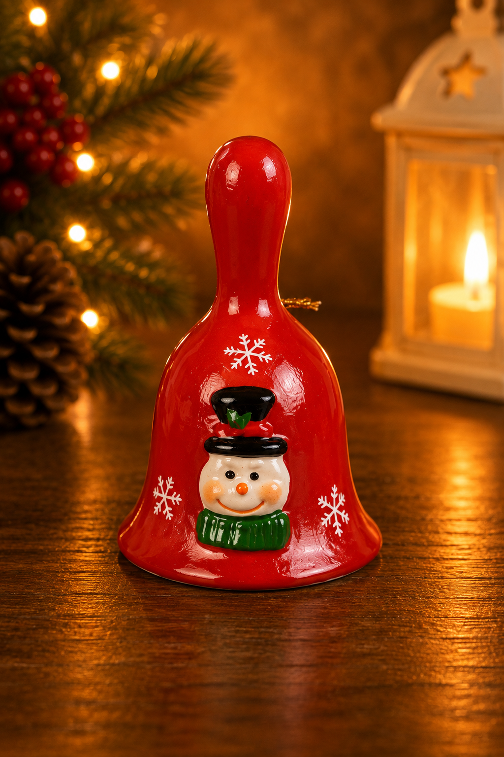 THD813 Christmas Red Bell Figurine