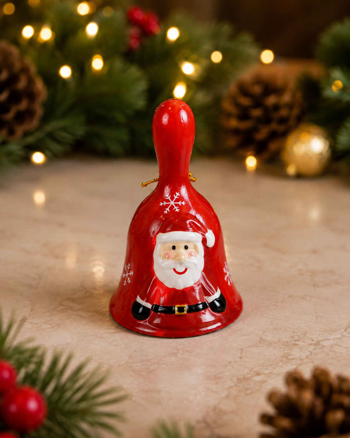 THD813 Christmas Red Bell Figurine