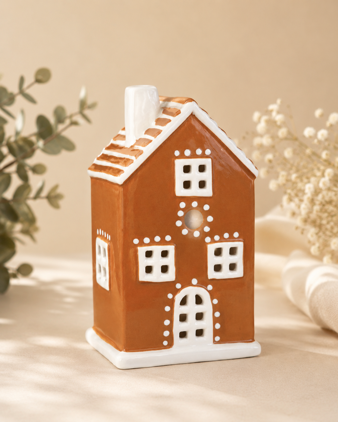THD1006 Gingerbread House Christmas Décor Set – Set of 5